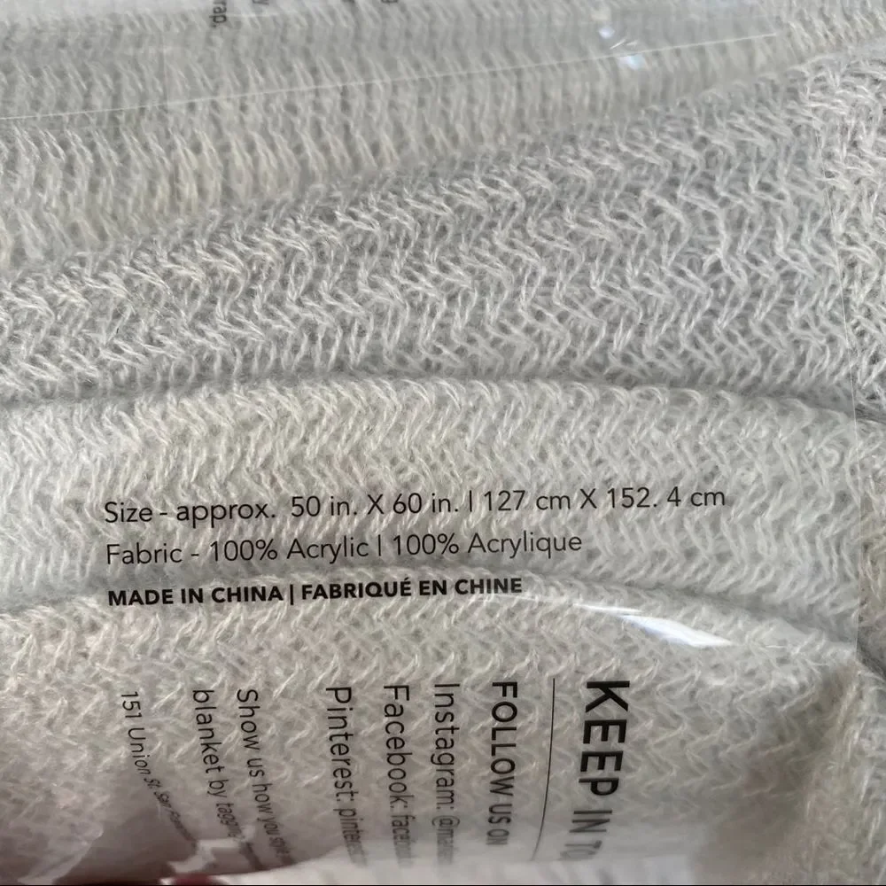 NEW! Mark & Graham gray throw